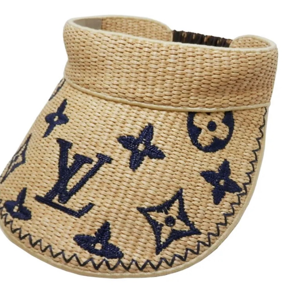 Louis Vuitton Blue Raffia Visor